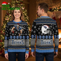 Tennessee Titans Football Player Helmet Snowflake Ugly Christmas Sweater