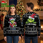 Tennessee Titans Grinch Football Custom Name Ugly Christmas Sweater
