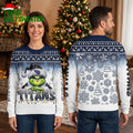 Tennessee Titans Grinch Santa Hat Football Ugly Christmas Sweater