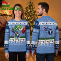 Tennessee Titans Grinch Wearing Christmas Lights Ugly Christmas Sweater