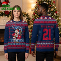 Tennessee Titans Mickey Mouse Santa Custom Name And Number Ugly Christmas Sweater
