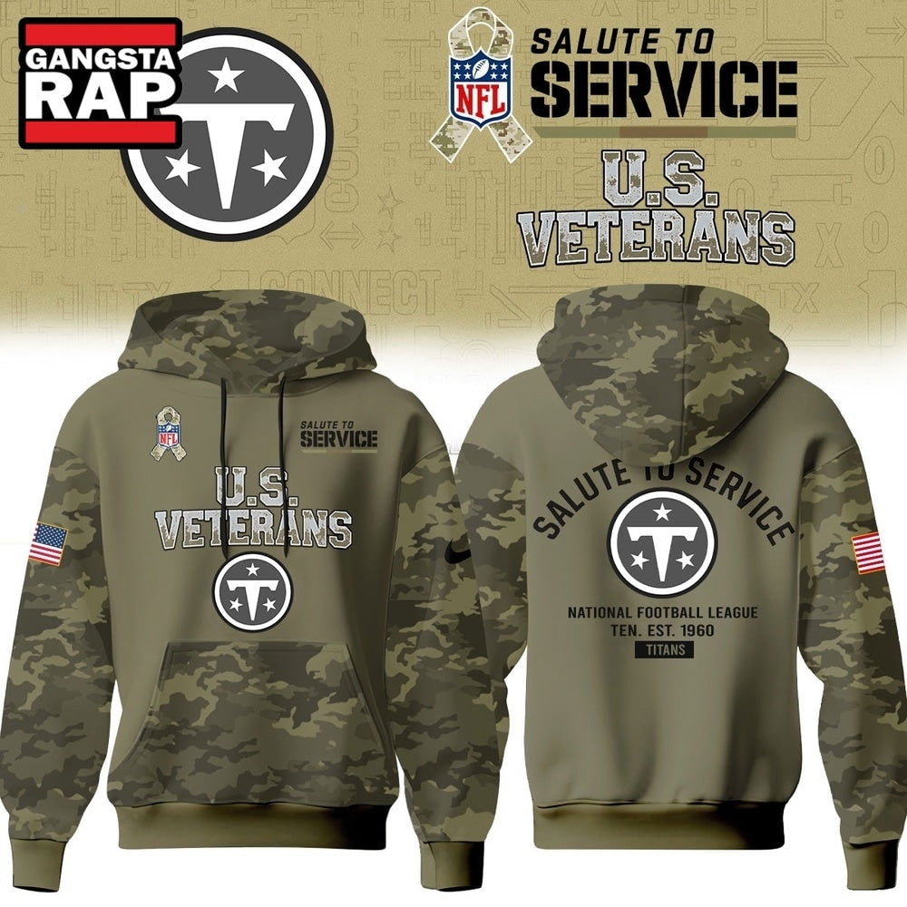 Tennessee Titans NFL US Veterans Salute To Service 2026 Hoodie Shirt, Football New Design Shirt