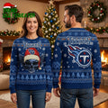 Tennessee Titans Santa Hat Skull Ugly Christmas Sweater