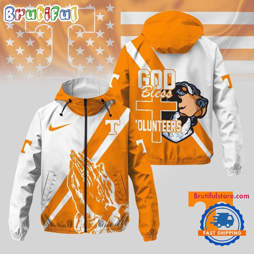 Tennessee Volunteers 2025 NCAA God Bless My Team Windbreaker Jacket