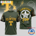 Tennessee Volunteers 250 Years US Army Limited 3D Shirt
