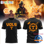 Tennessee Volunteers Baseball x Firefighter Appreciation Night Black Hoodie T-Shirt