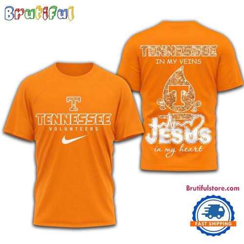 Tennessee Volunteers Jesus In My Heart All Over Print Shirt