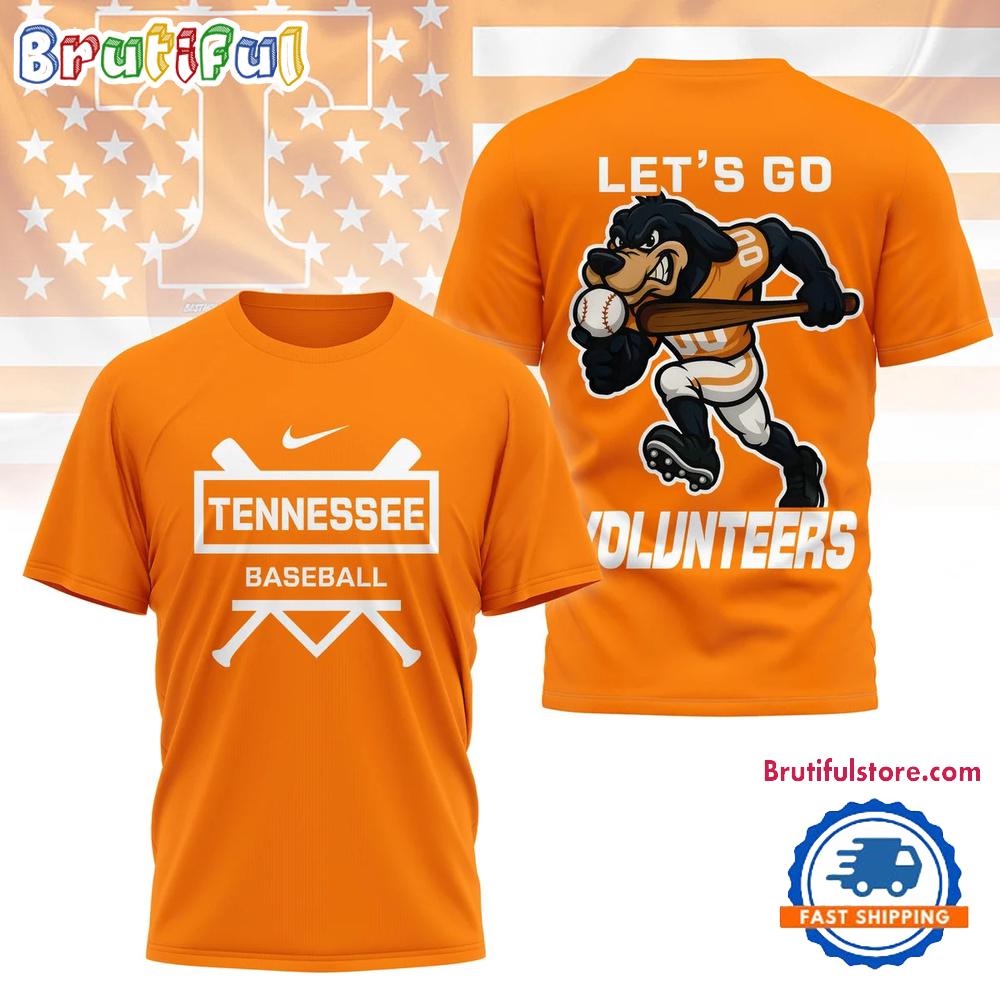 Tennessee Volunteers Mascot Let’s Go Baseball 2025 3D Shirt