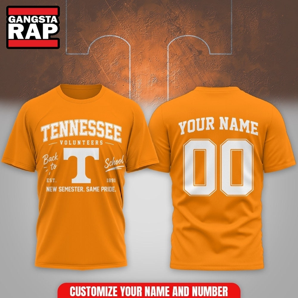 Tennessee Volunteers NCAA Campus Pride Back to School 2026 Personalized 3D Shirt