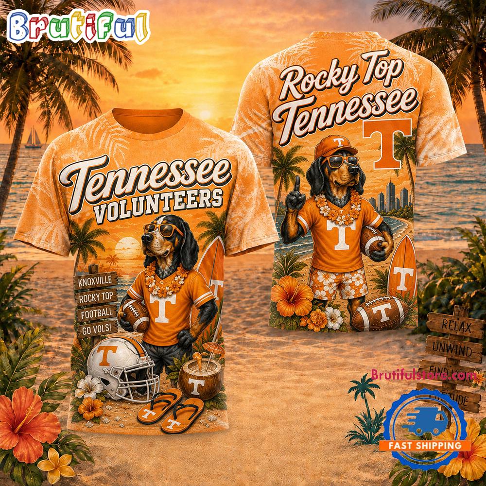 Tennessee Volunteers NCAA Mascot Beach Vibes Sports Limited Edition 3D Shirt