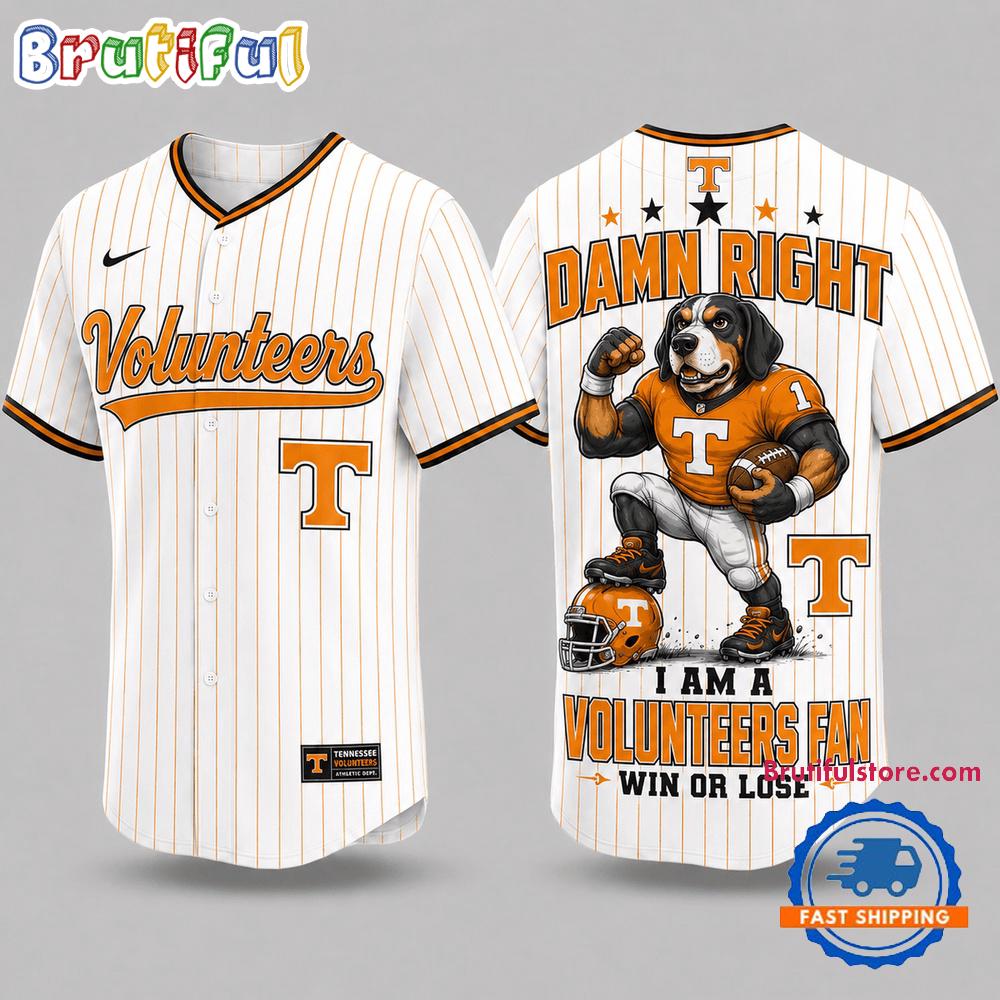 Tennessee Volunteers NCAA Mascot Forever Loyal Fan Baseball Jersey Shirt