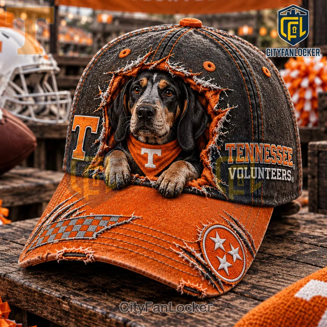 Tennessee Volunteers Puppy Mascot Distressed Baseball Cap