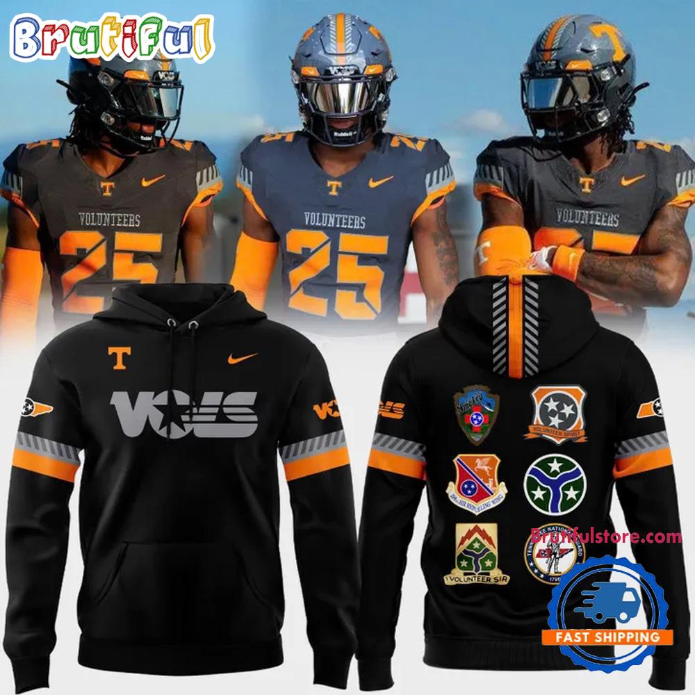Tennessee Volunteers Spirit Football 2025 Smoke Grey All Over Print Hoodie