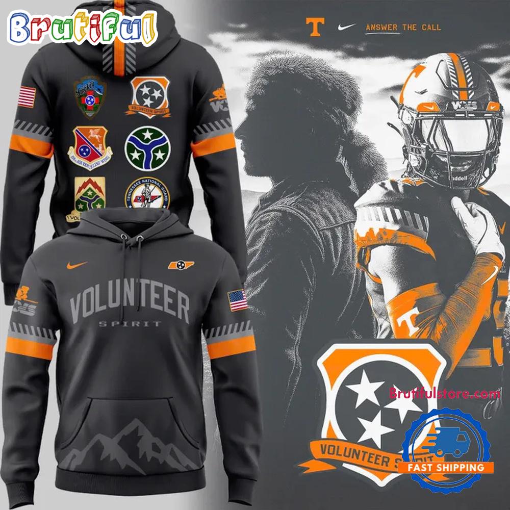 Tennessee Volunteers Spirit Football 2025 Smoke Grey New Hoodie Shirt