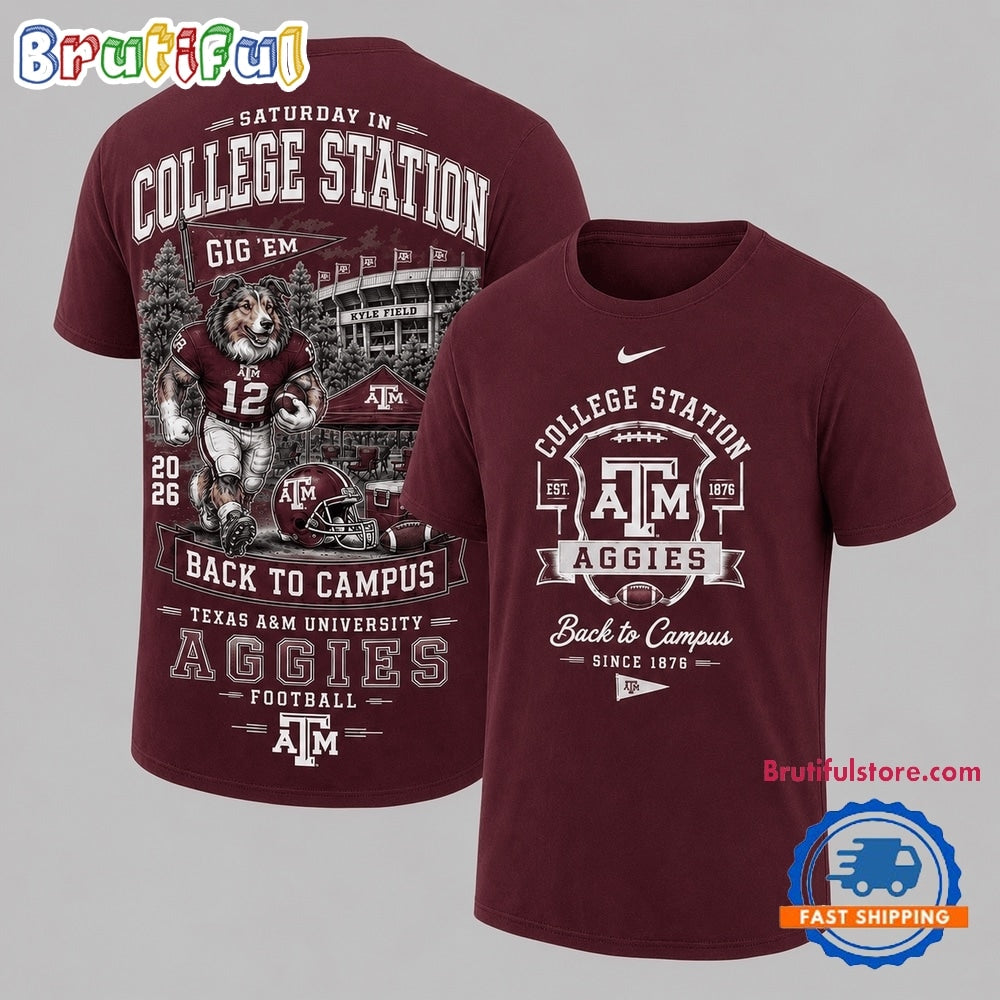 Texas A&M Aggies 2026 NCAA Back To Campus 3D Shirt
