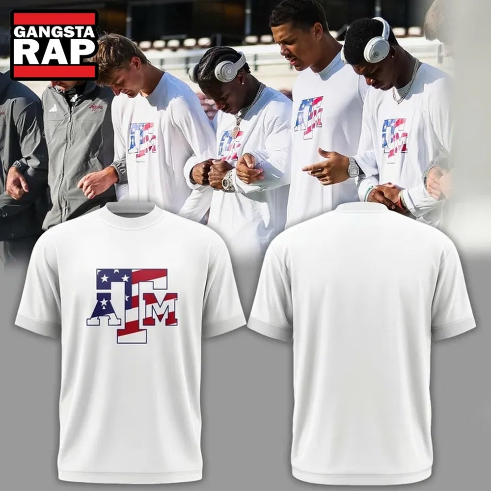 Texas A&M Aggies Football 2026 Salute to Service White T Shirt