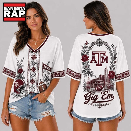 Texas A&M Aggies NCAA Collegiate Pride Collection V Neck T Shirt