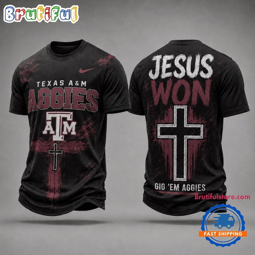 Texas A&M Aggies NCAA Jesus Won New Design 3D Shirt