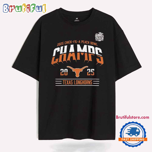 Texas Longhorns 2025 Chick-fil-a Peach Bowl Champs T Shirt