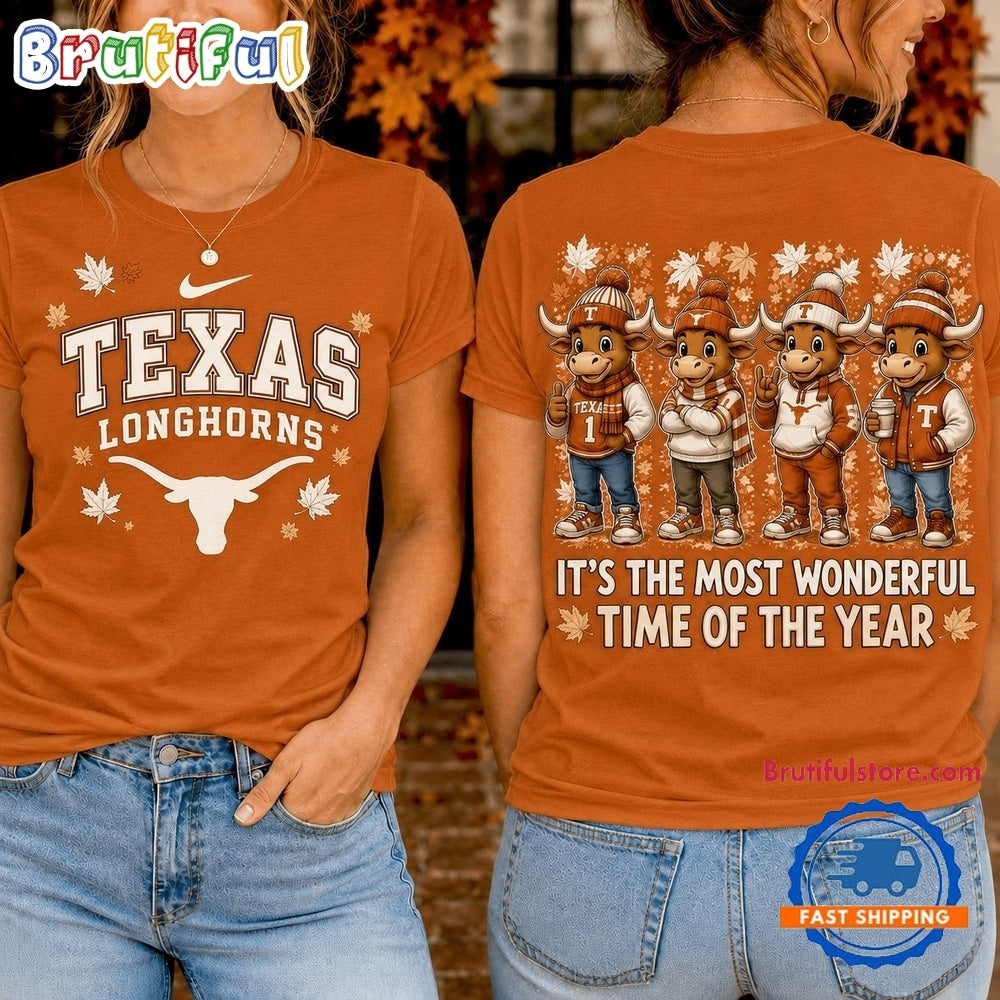Texas Longhorns 2026 NCAA Autumn Festive Cheer T Shirt