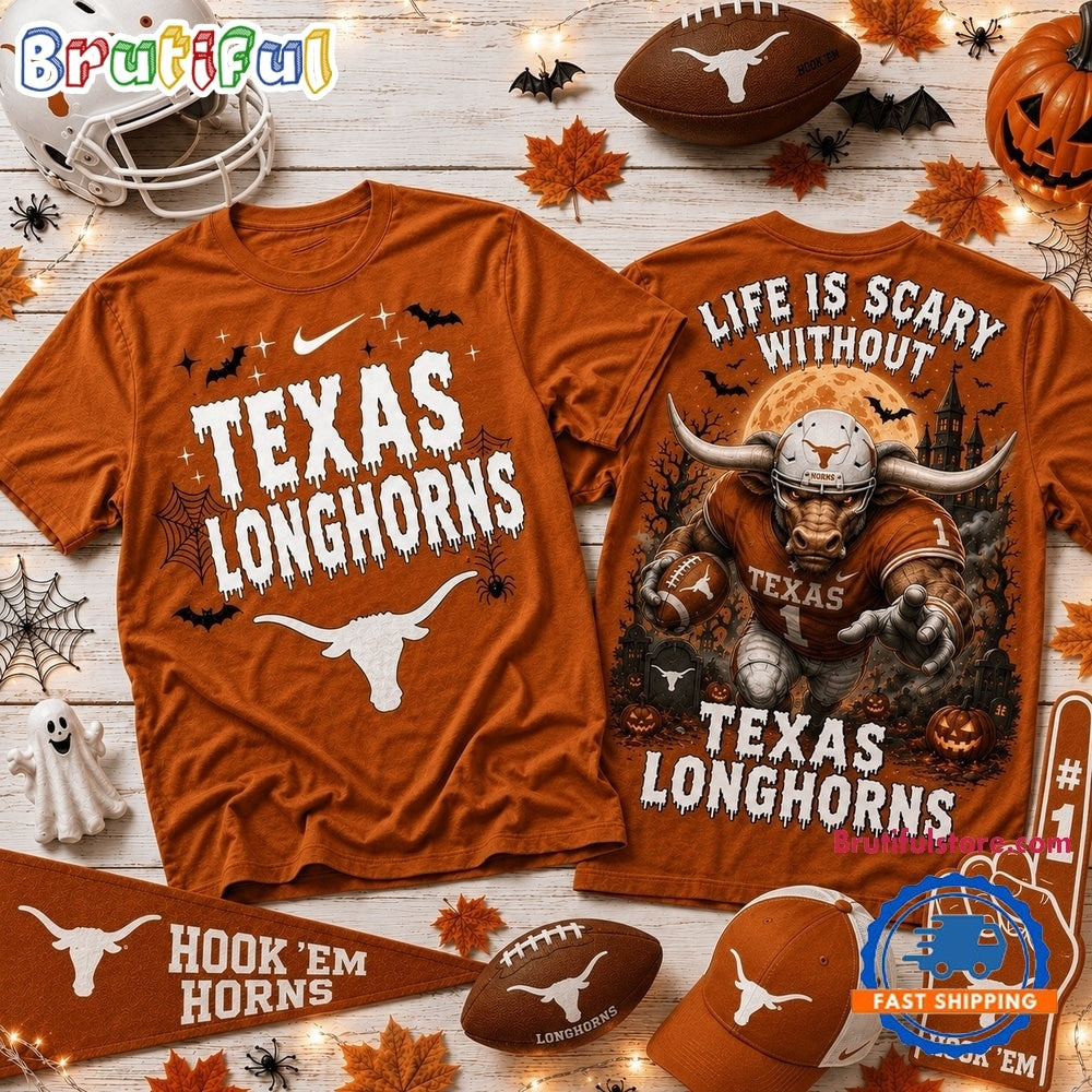 Texas Longhorns 2026 NCAA Halloween New Design 3D Shirt