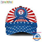 Texas Rangers American Flag Pattern Independence Day Baseball Cap