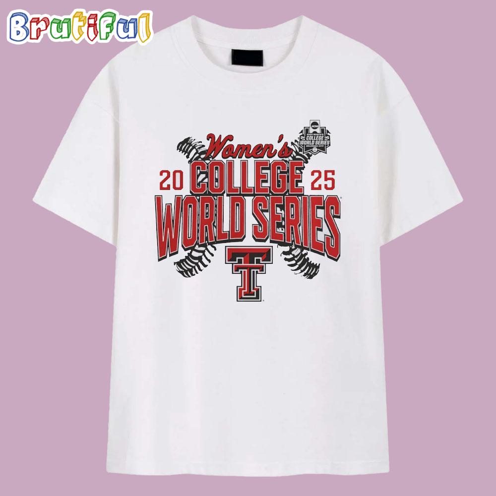 Texas Tech Red Raiders 2025 Ncaa Softball Women’s College World Series Cut Off T Shirt
