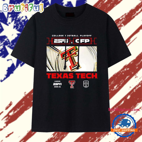 Texas Tech Red Raiders 2025-26 College Football Playoff ESPN Window T Shirt