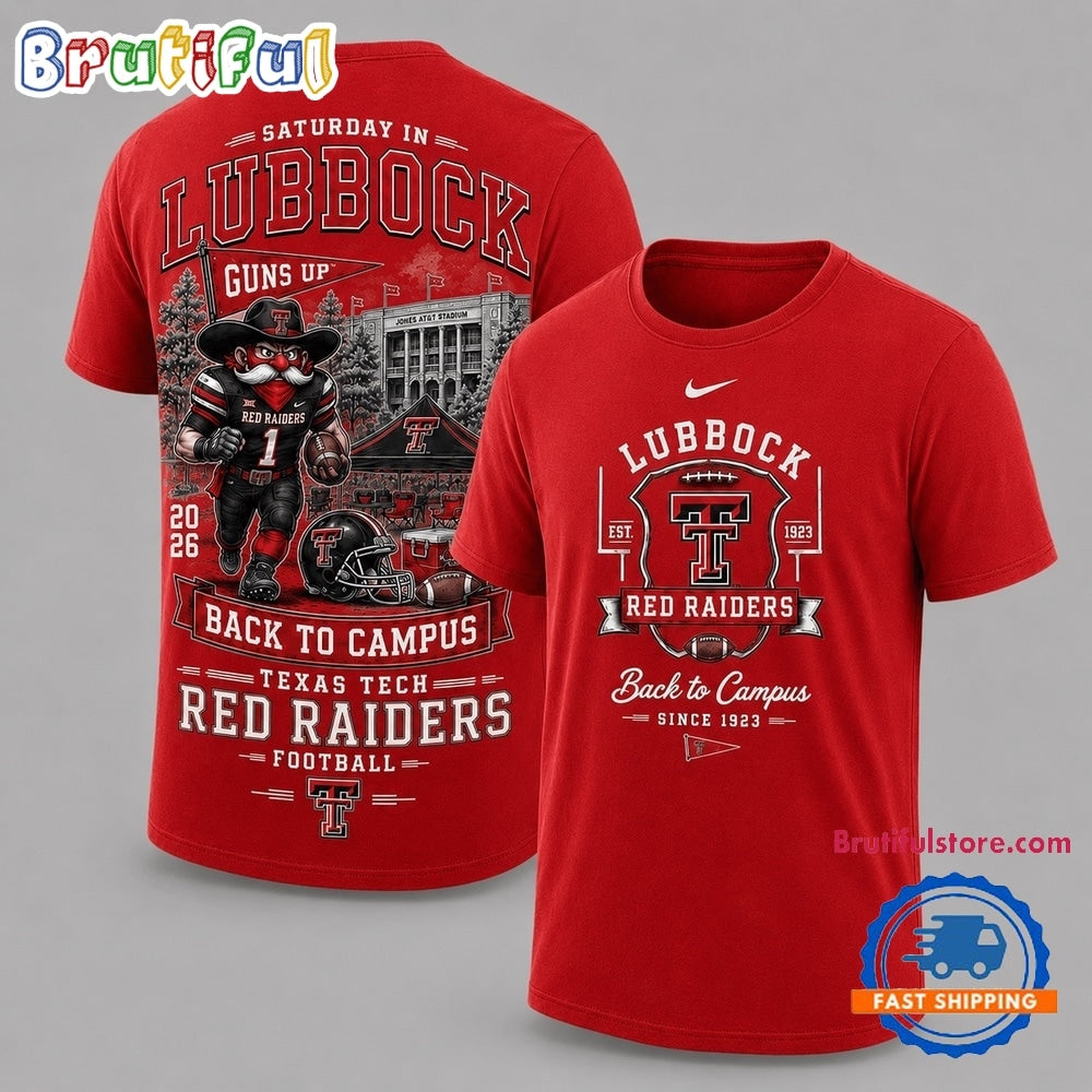 Texas Tech Red Raiders 2026 NCAA Back To Campus 3D Shirt