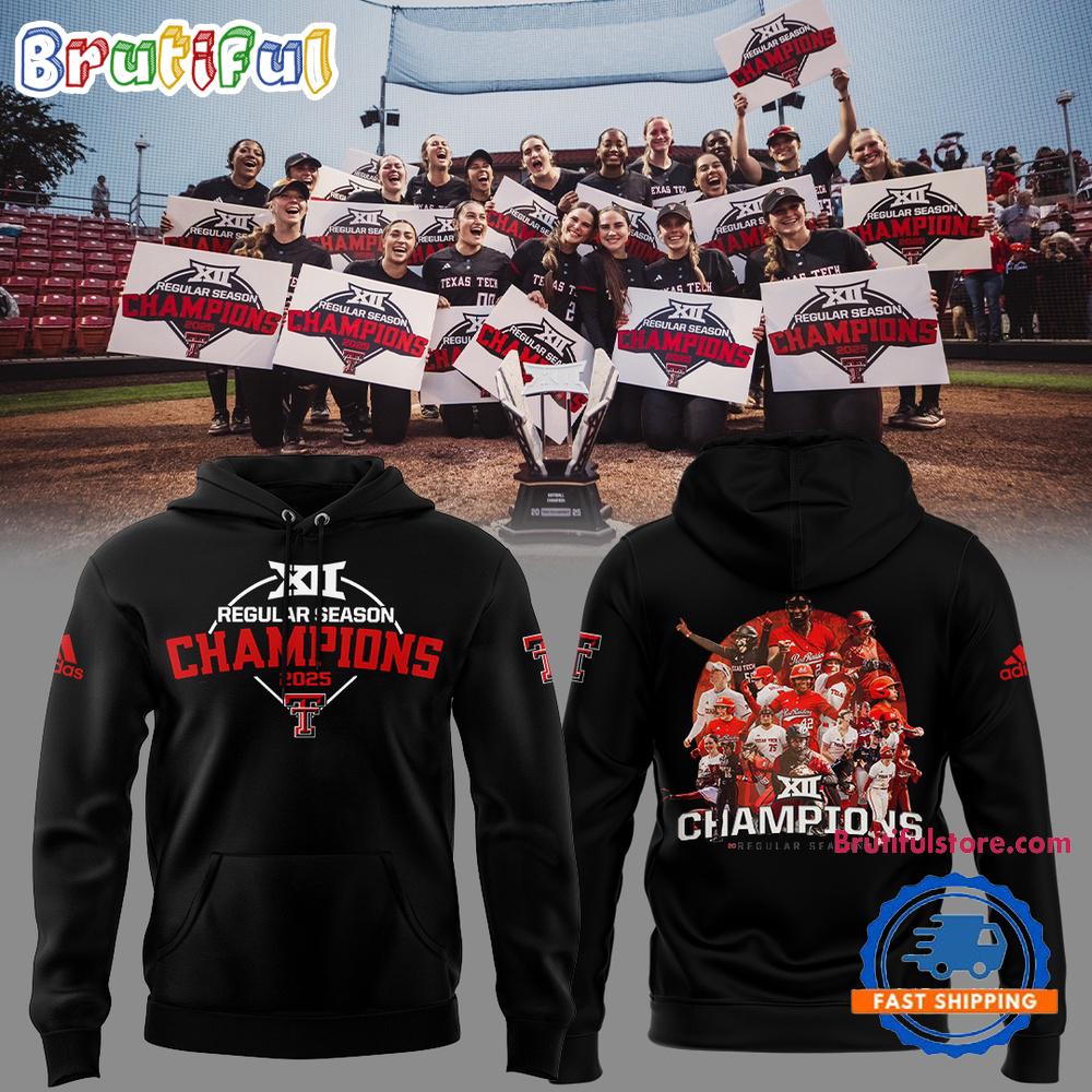 Texas Tech Red Raiders BIG 12 CHAMPIONS 2025 Team Graphic Hoodie T-Shirt