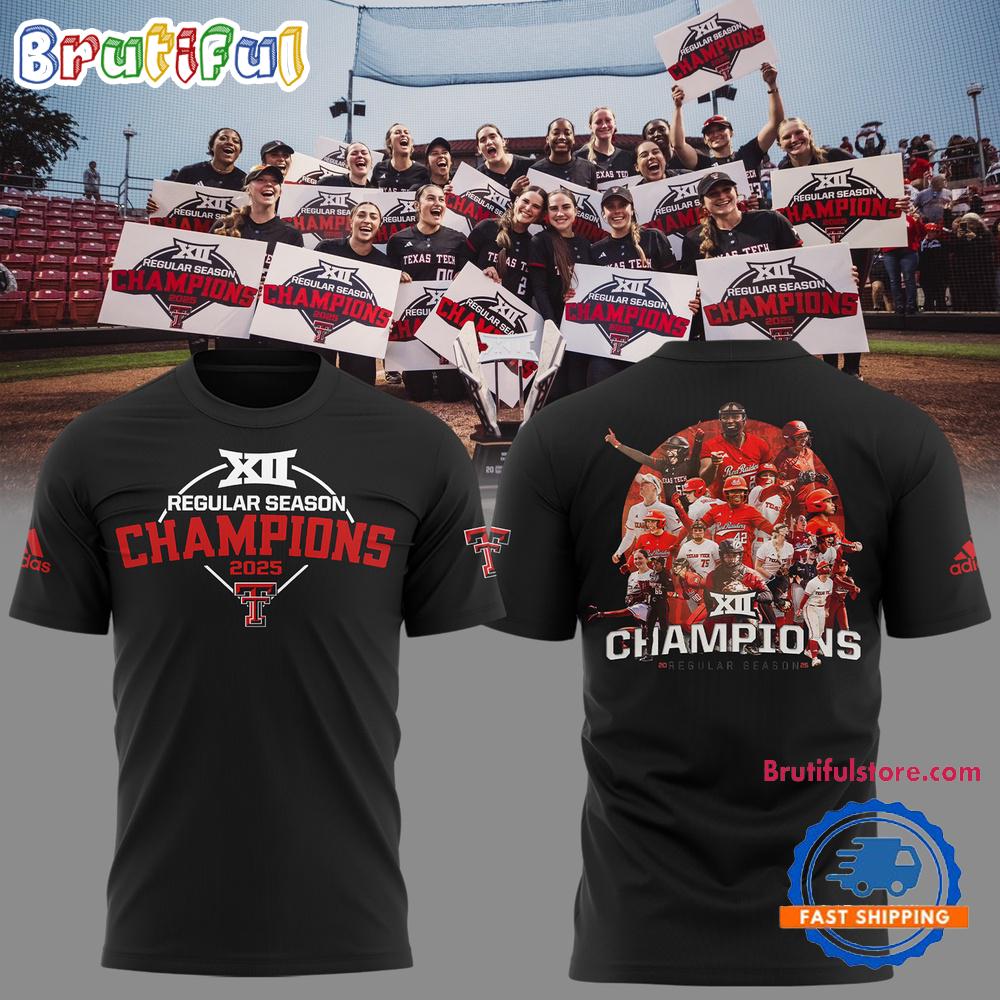 Texas Tech Red Raiders BIG 12 CHAMPIONS 2025 Team Graphic Hoodie T-Shirt
