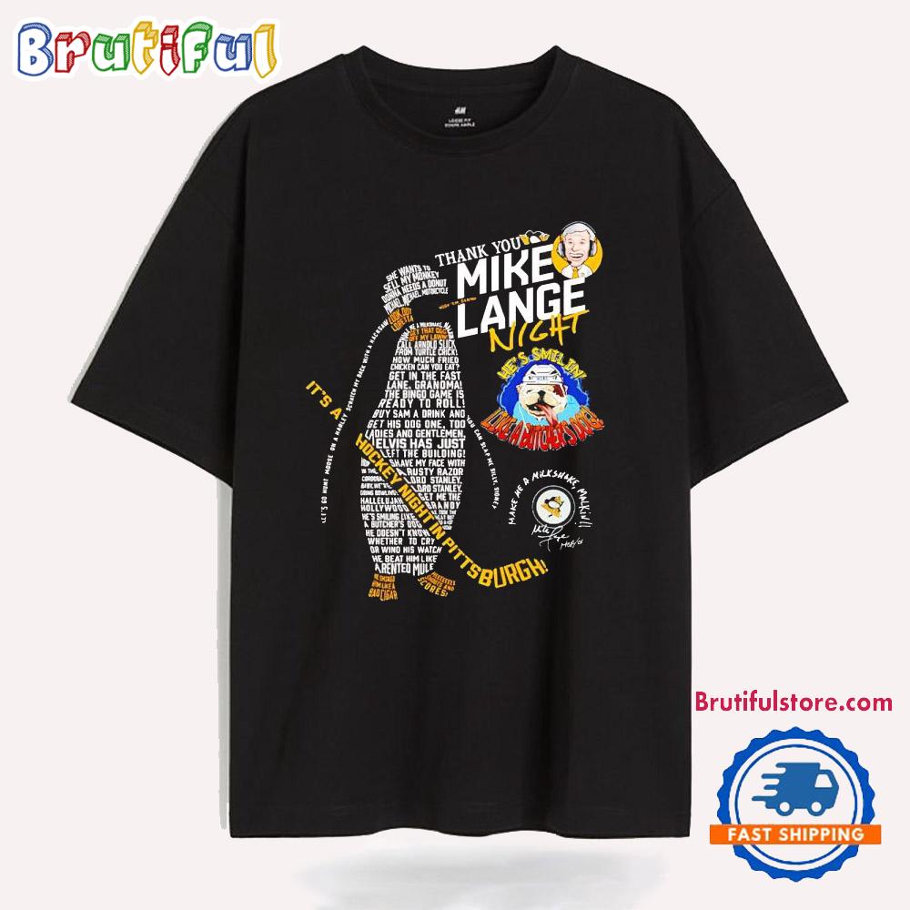 Thank You Mike Lange Night He’s Smilin’ Like a Butcher’s Dog T Shirt