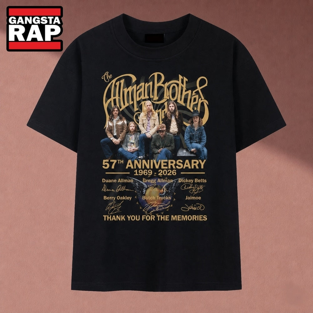 The Allman Brothers Band 57th Anniversary 1969 2026 T Shirt, Music 2D Shirt