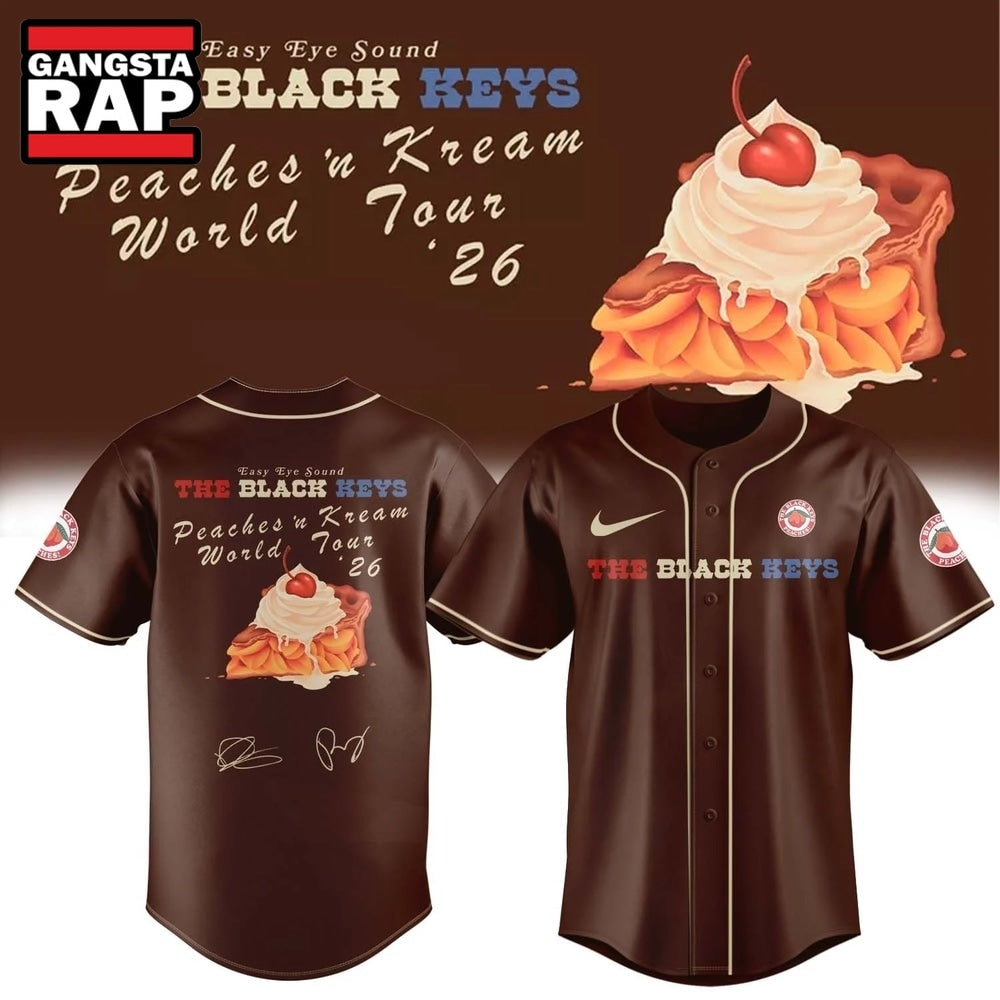 The Black Keys Peaches N Kream World Tour 2026 Signed Baseball Jersey