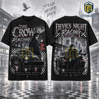 The Crow Devils Night Racing Vintage Black T-Shirt