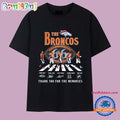 The Denver Broncos 66th Anniversary 1959-2025 Thank You For The Memories Road Abbey Signatures T Shirt