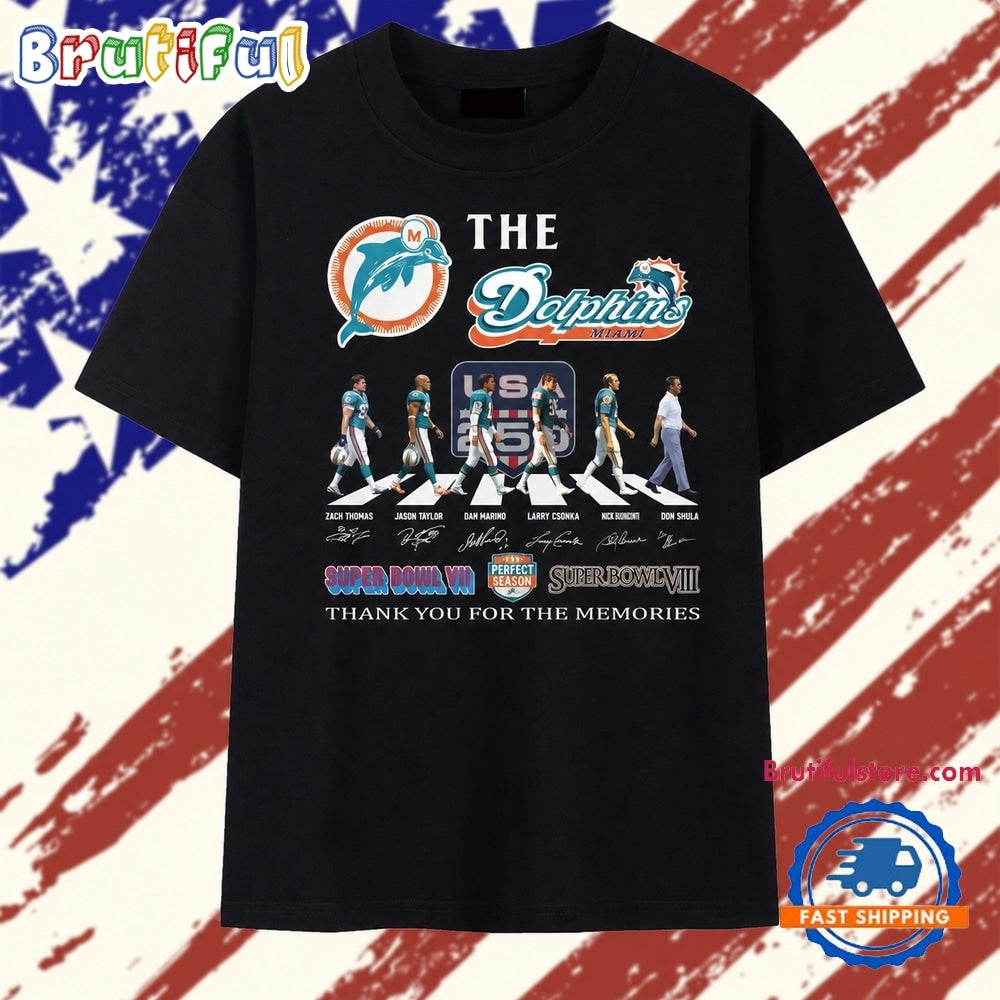 The Dolphins Miami Legends Signatures Abbey Road Graphic T Shirt