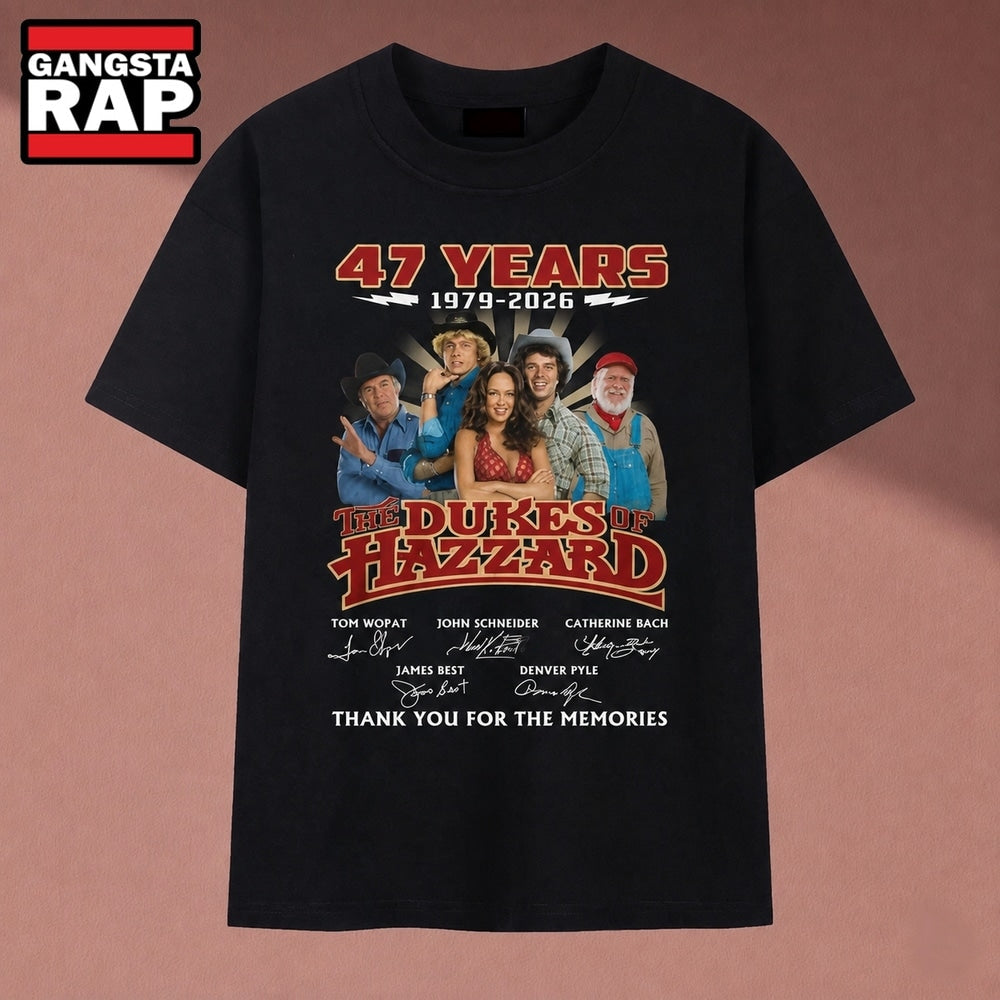 The Dukes Of Hazzard 47 Years 1979 2026 Signatures T Shirt, Music 2D Shirt