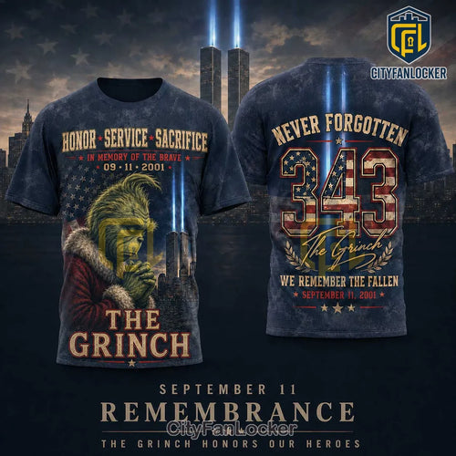 The Grinch 9/11 Remembrance 343 Tribute T-Shirt