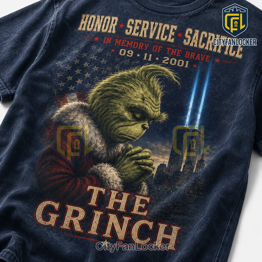 The Grinch 9/11 Remembrance 343 Tribute T-Shirt