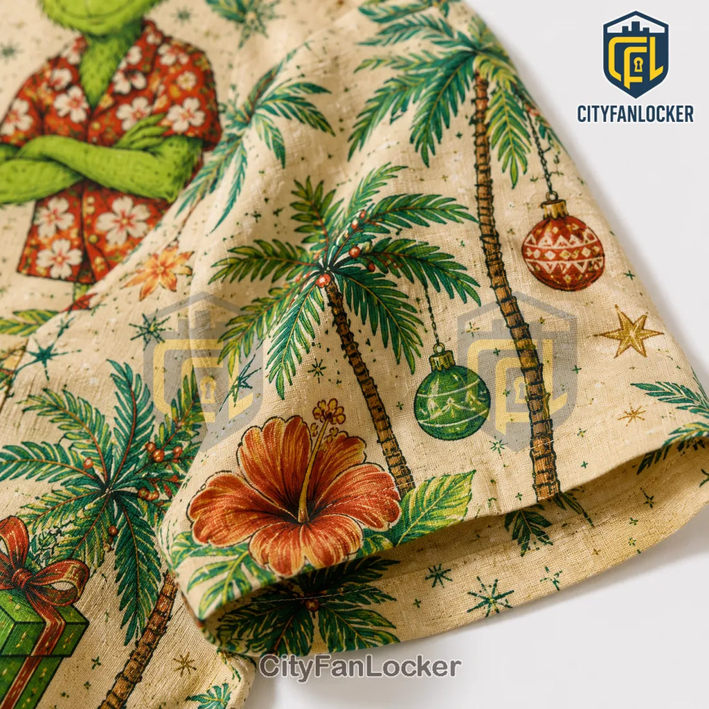 The Grinch Resting Beach Face Hawaiian Shirt 2026