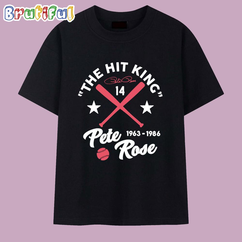 The Hit King Pete Rose 1963 1986 Signature T Shirt