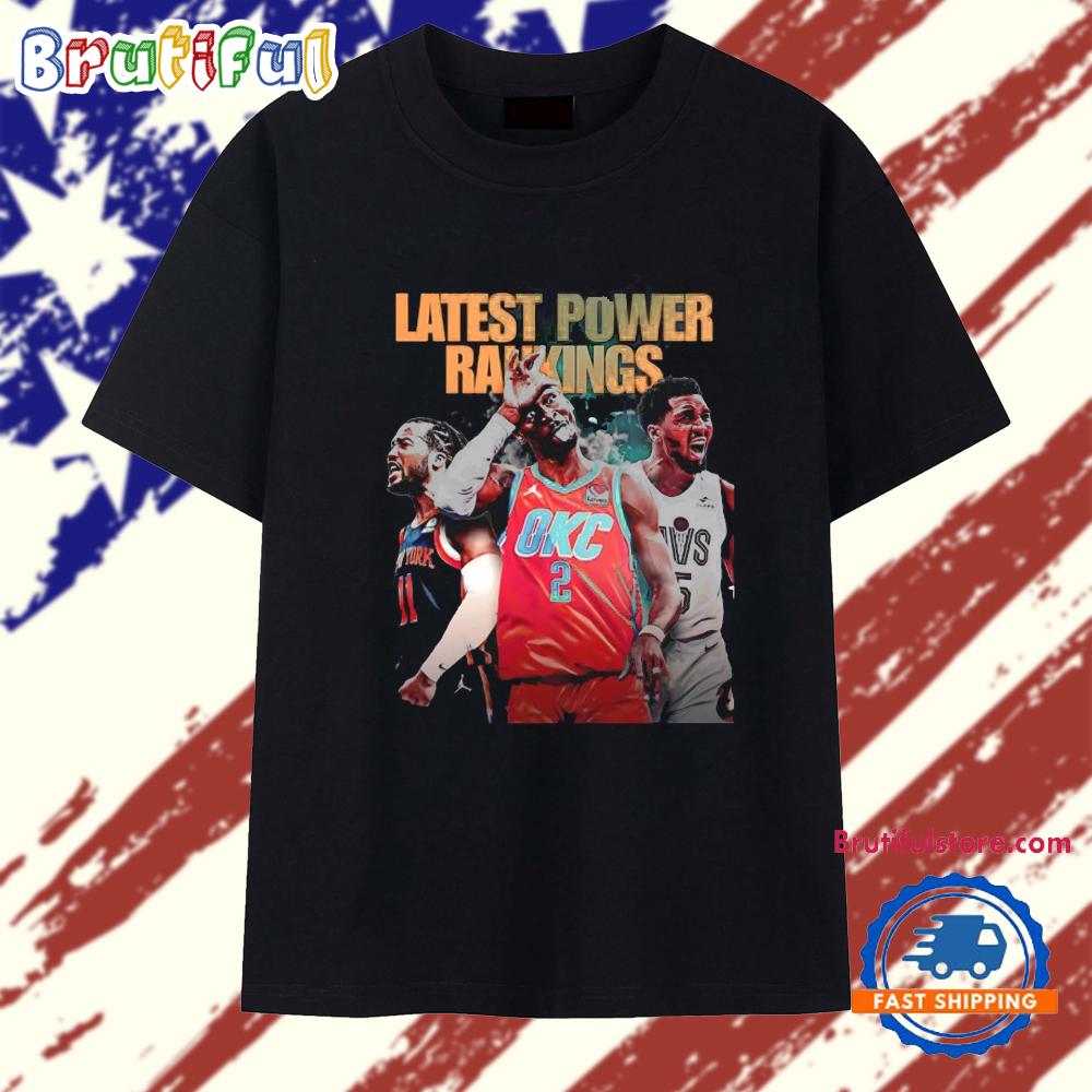 The Latest Power Rankings Shai Gilgeous-Alexander Jalen Brunson Donovan Mitchell T Shirt