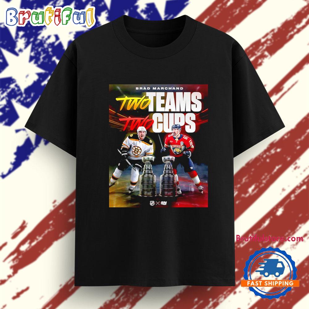 The Legend of Brad Marchand Two Teams Two Cups T Shirt