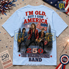 The Rolling Stones America 250 Anniversary Light Blue Casual Shirt
