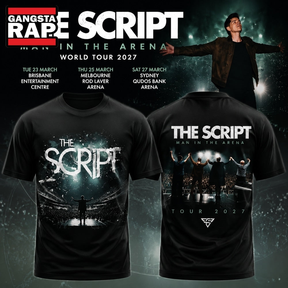 The Script Man In The Arena Tour 2026 Black T Shirt