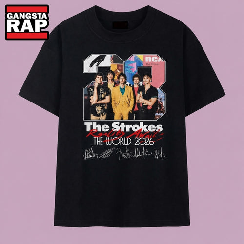 The Strokes Reality Awaits The World 2026 Tour Signatures T Shirt, Music 2D Shirt