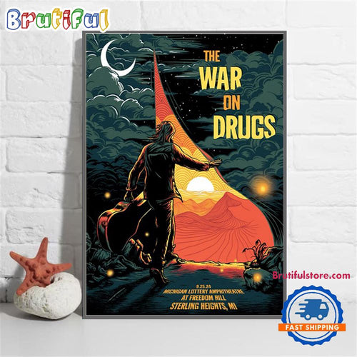 The War On Drugs At Sterling Heights MI 9-25-2024 Wall Art Poster Canvas
