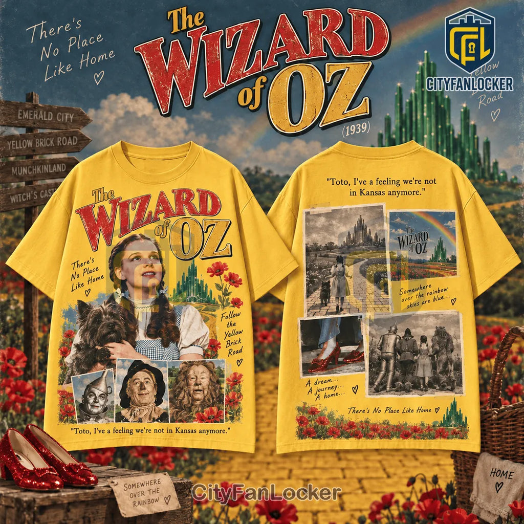 The Wizard of Oz Classic Movie Black T-Shirt