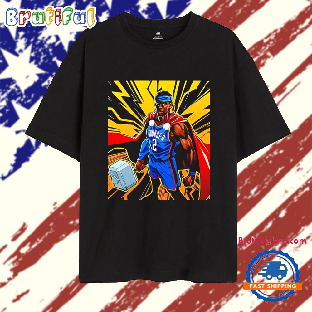 Thor Shai Gilgeous-Alexander OKC Thunder NBA Basketball Comic T Shirt